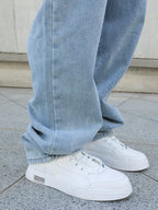 Frühling Herbst Herren Baggy Jeans Oversize Straight Loose Lässige Denim Hose Unifarben Streetwear Fashion Y2k Weite Hosen