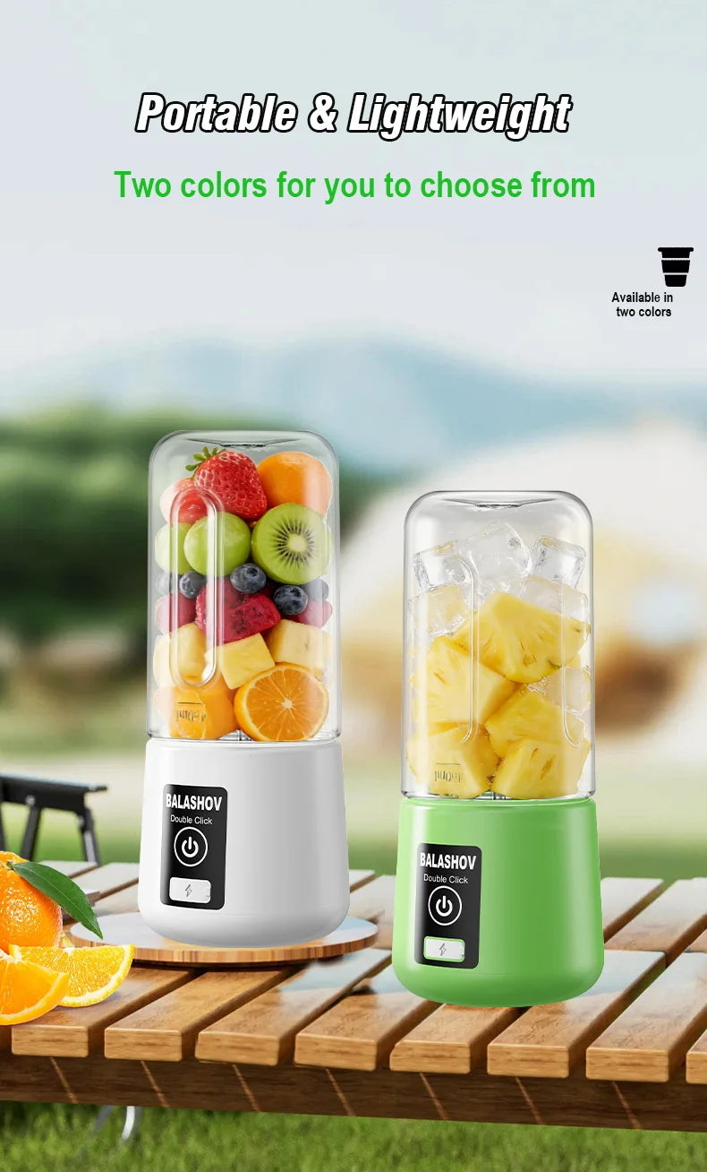 Tragbarer Entsafter Mixer 450ml USB Wiederaufladbarer Zitronen-Orangen-Frucht-Entsafter Becher Elektrische Saftmaschine Reiseentsafter
