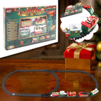 Elektrische Weihnachtszug-Spielzeugset mit Licht und Sound, Zugschienen-Set, DIY-Eisenbahnschienen, Lernspielzeug für Kinderparty und Weihnachtsgeschenke