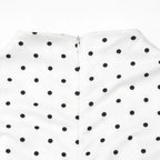 Talenza Weißes gepunktetes langes Kleid Sommer Sexy High-Waist Vintage Print Ärmelloses Kleid Lässige Party Urlaub Neues Damenkleid