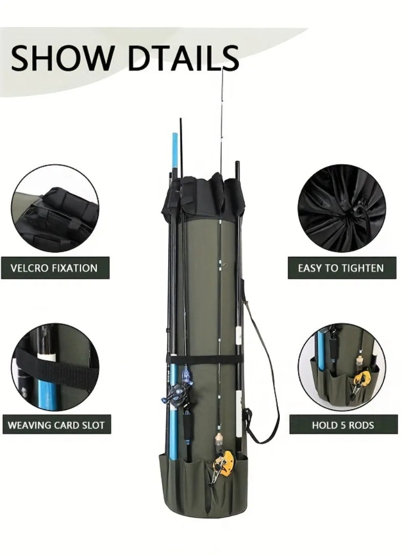 Angeltaschen Robust Faltbar Angeltasche Multifunktional Große Kapazität Hochwertige Rutenhülle