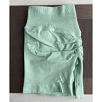 TKITK Shorts Nahtlose Yogahosen Damen Fitness Outfits Shark Bite Shorts für Fitnessstudio Laufen Radfahren Leggings