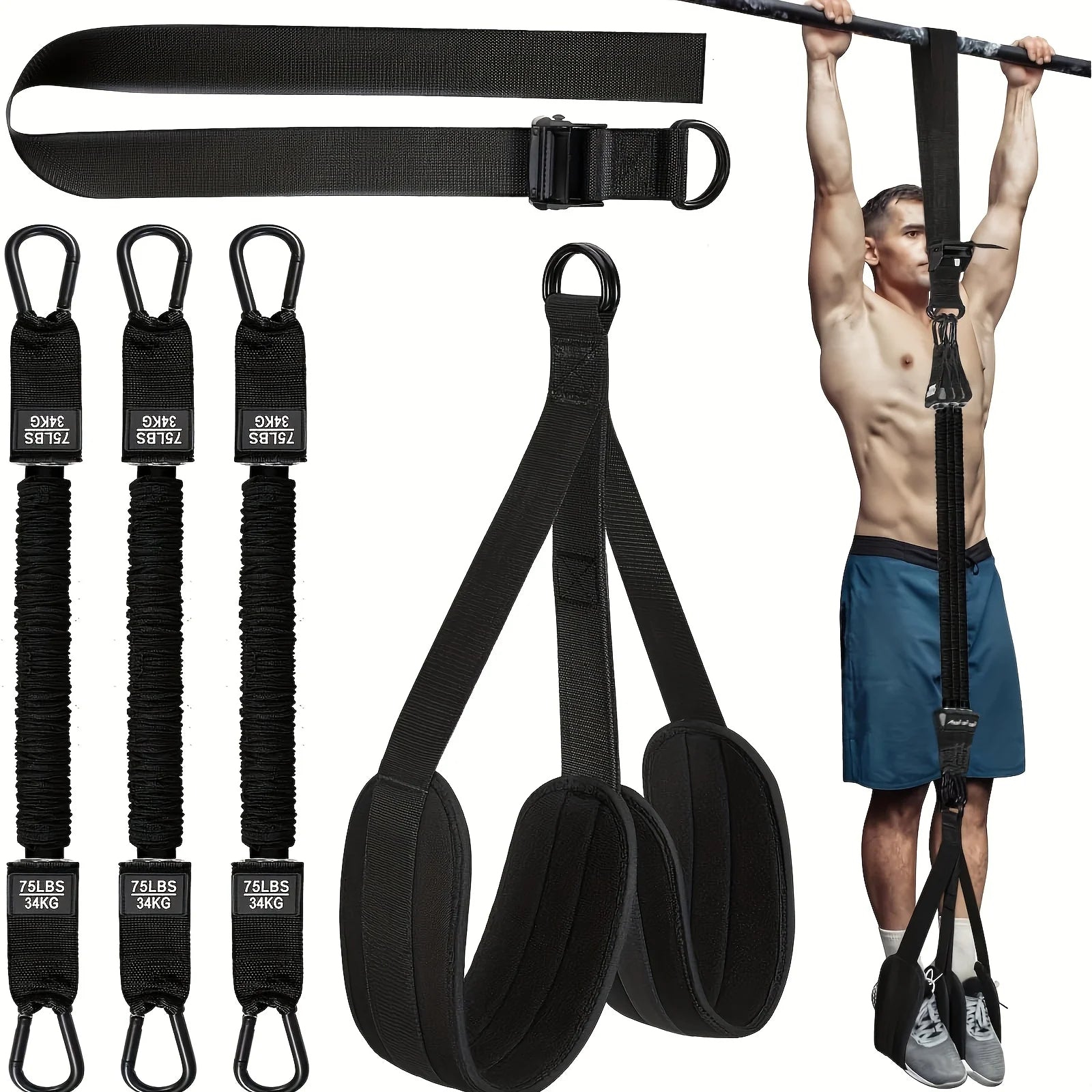 Pull Up Assistance Bands Set Heavy Duty Resistance Strap Pull-ups Assist for Men Women Hanging Training Upper Body Stretching Hauptbild