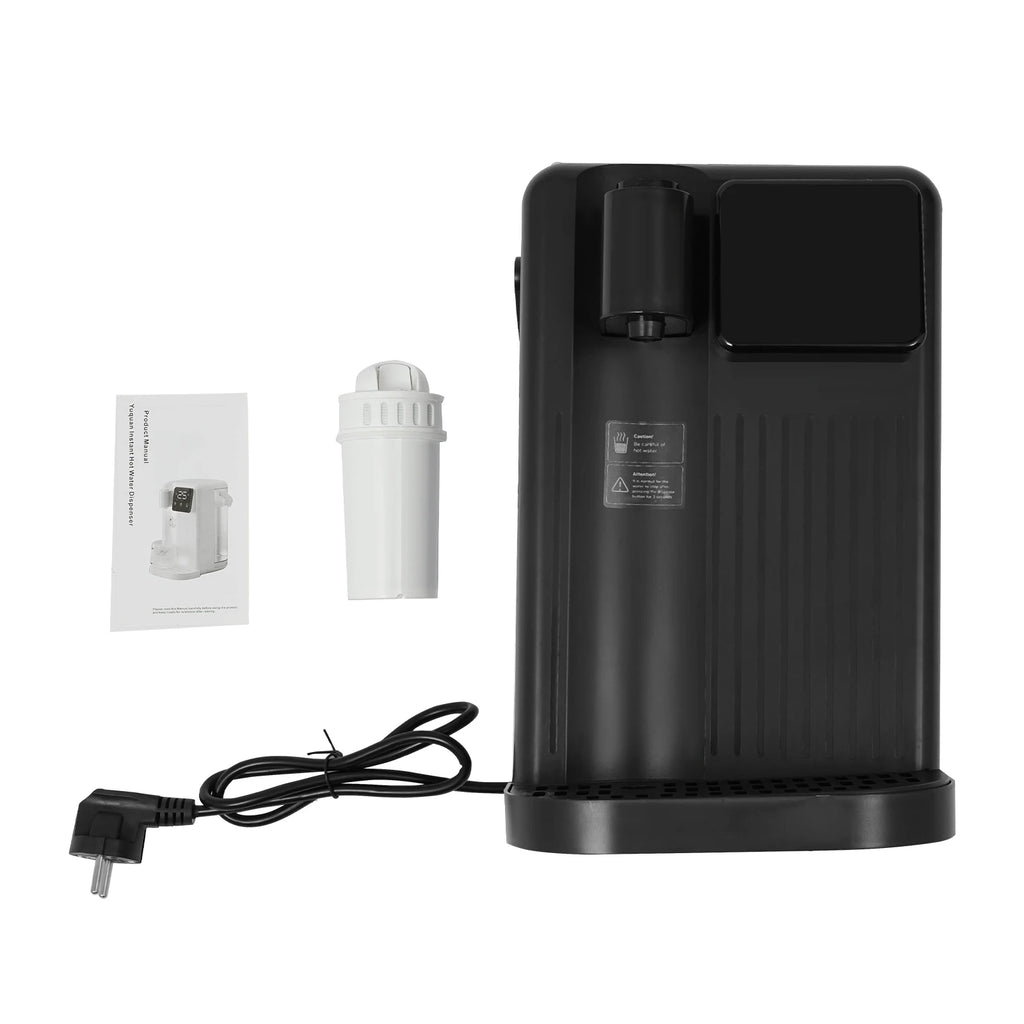 1700W 3L Sofort-Heißwasserspender 3s Heizung LED Touchscreen Wasserkocher 25-99°C Temperaturregelung EU Stecker für Zuhause Büro Schwarz