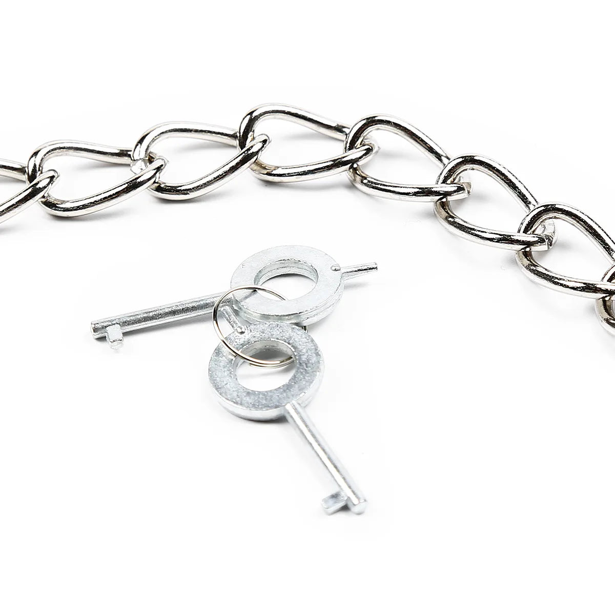 DUTRIEUX Edelstahl Handschellen BDSM Fesselset Verstellbare Metallfußfesseln Kette Fetisch Fesseln Sexspielzeug für Paare