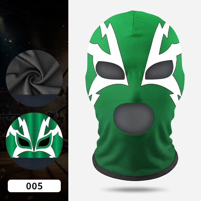 Boxmaske Wrestling Maske Elastische Milchseidenmaske Lycra Stoff Print Halloween Party Kostüm Partymaske