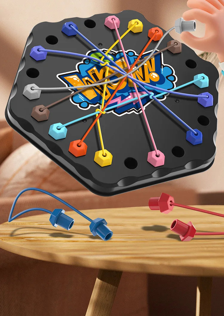 Kinder Seilknoten Puzzle Brettspiel Farbige Linie Gedrehte Verbundene Seile Logik Denkspiel Tischspiel Eltern Kind Interaktives Spielzeug