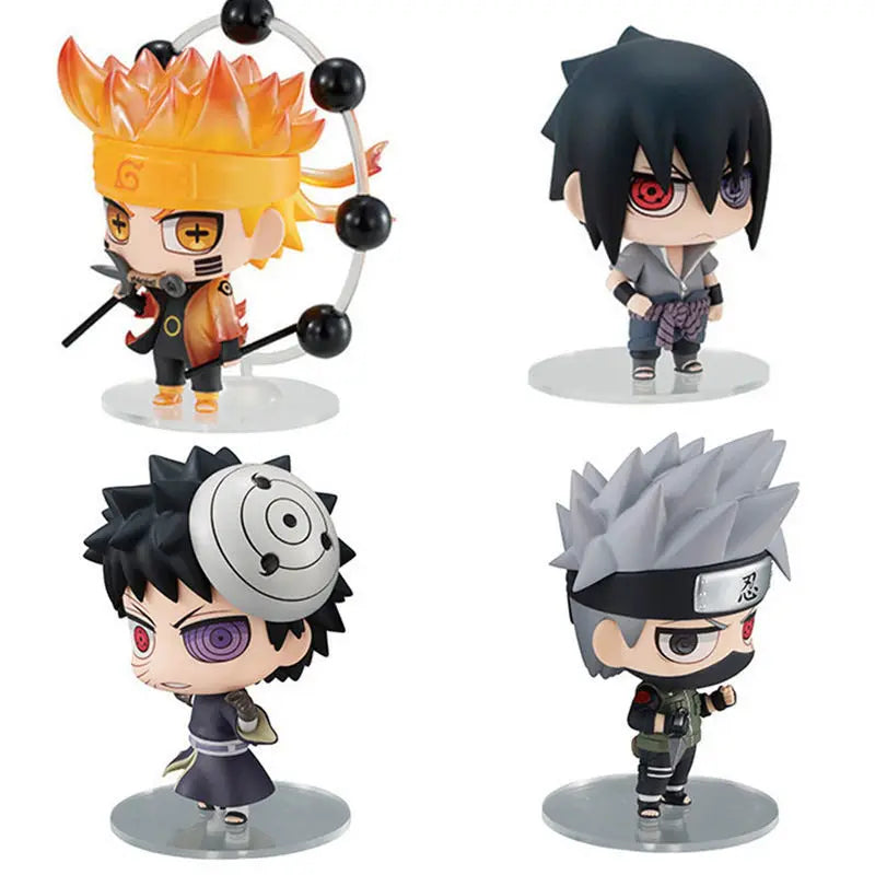 Anime Naruto Actionfigur Naruto Sasuke Kakashi Itachi Modell Spielzeug Desktop Ornament Dekoration Geschenk Junge Mädchen