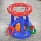 Aufblasbares Ringwurfspiel, schwimmender Basketballkorb, interaktives Wassersportspielzeug, Partygeschenk, Strandspaß, Poolzubehör