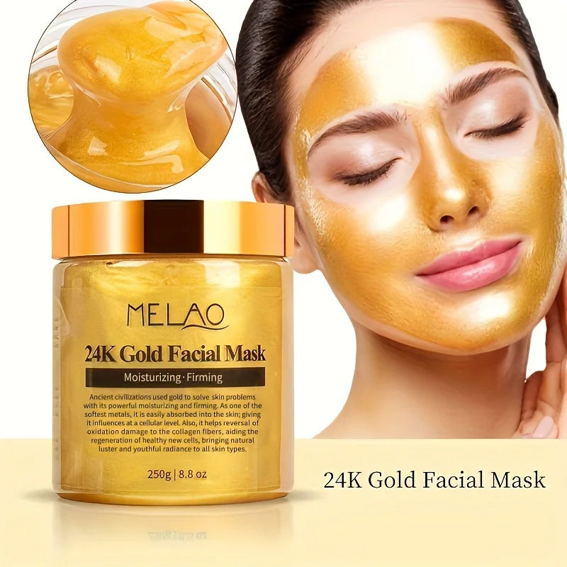 MELAO 24K Gold Gesichtsmaske Beauty Facemask Hautentfernende Frankreich Goldene Kollagen Gesichts-Feuchtigkeitsmasken