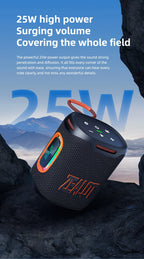 S122 25W Kabelloser Bluetooth-Lautsprecher Outdoor Tragbarer Mini Wasserdichter Lautsprecher mit Licht 6000mAh Akku Bass Boost für Outdoor