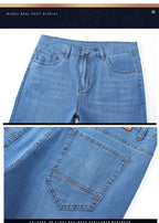 Herrenhose Büro Business Jeans Herren Klassische Blau Schwarz Baumwolle Stretch Straight Denim Hose Herren Marken Hosen