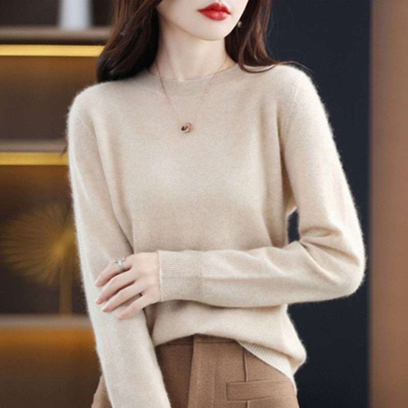 Neuer Damenpullover O-Ausschnitt Herbst Winter Basic Pullover Warm Lässig Pulls Jumper Koreanische Mode Frühling Strickwaren Bottoming Shirt
