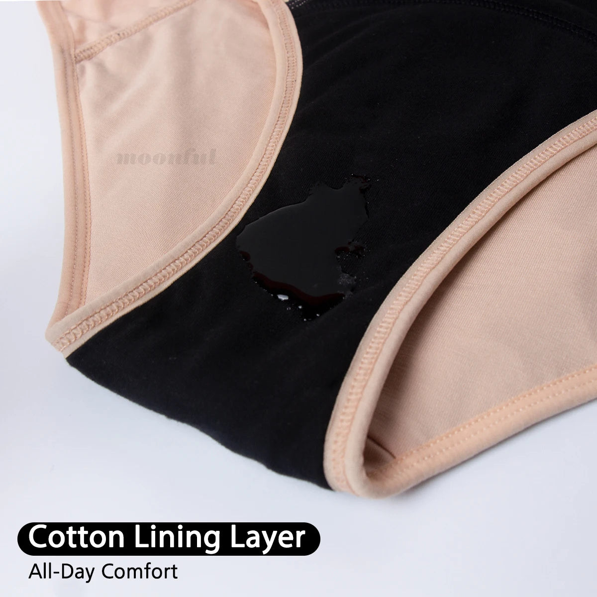 3 Stk./Set Menstruationshöschen Damen sehr starke Blutung Menstruationsunterwäsche High Waist Auslaufsicher Period Panties für Mädchen Set