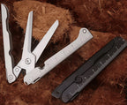 Tragbare faltbare Edelstahlschere, multifunktionales Outdoor-Werkzeug für Camping, Jagd und Angel-Survival-Ausrüstung