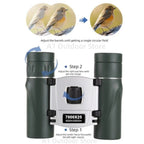 Leistungsstarkes Fern Fernglas Monokular Teleskop Faltbar Tragbar BAK4 FMC Optik Jumelles für Outdoor Camping Jagd Konzert
