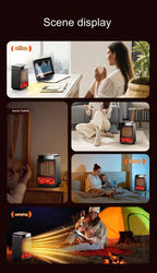Tragbarer elektrischer Heizlüfter Tragbarer Desktop 1000W PTC Heizlüfter Warmluftgebläse für Haushalt Büro Mini Heizgerät
