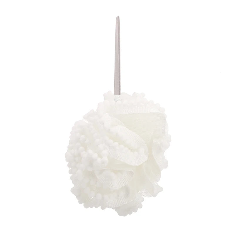 Weiche Netzbadebälle Hautbürste Duschquaste Körperreiniger Peeling-Bürsten Badeblume Badezubehör