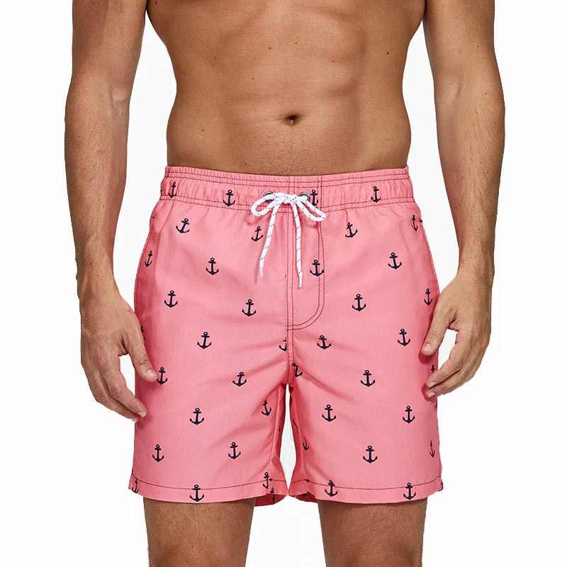 Escatch Schnelltrocknende Sommer Badeshorts für Herren, Beach Boardshorts, Badehosen für Männer, Schwimmhosen, Herren Sportbekleidung, Strandmode, Fitness Übergrößen