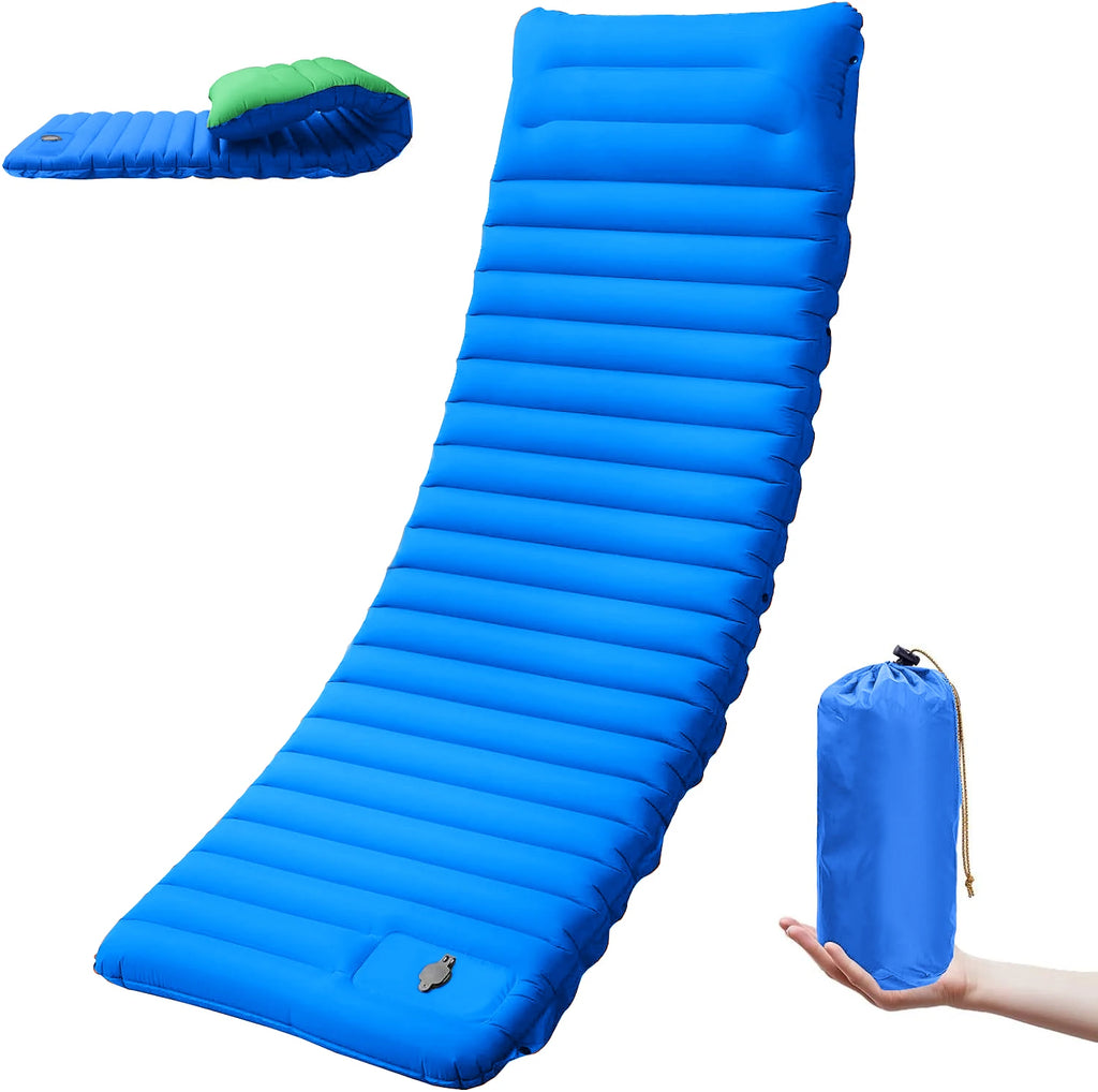 Extra dickes, 10 cm hohes Camping-Schlafpolster, selbstaufblasende Outdoor-Campingmatten, miteinander verbindbares Schlafpolster zum Wandern und Angeln