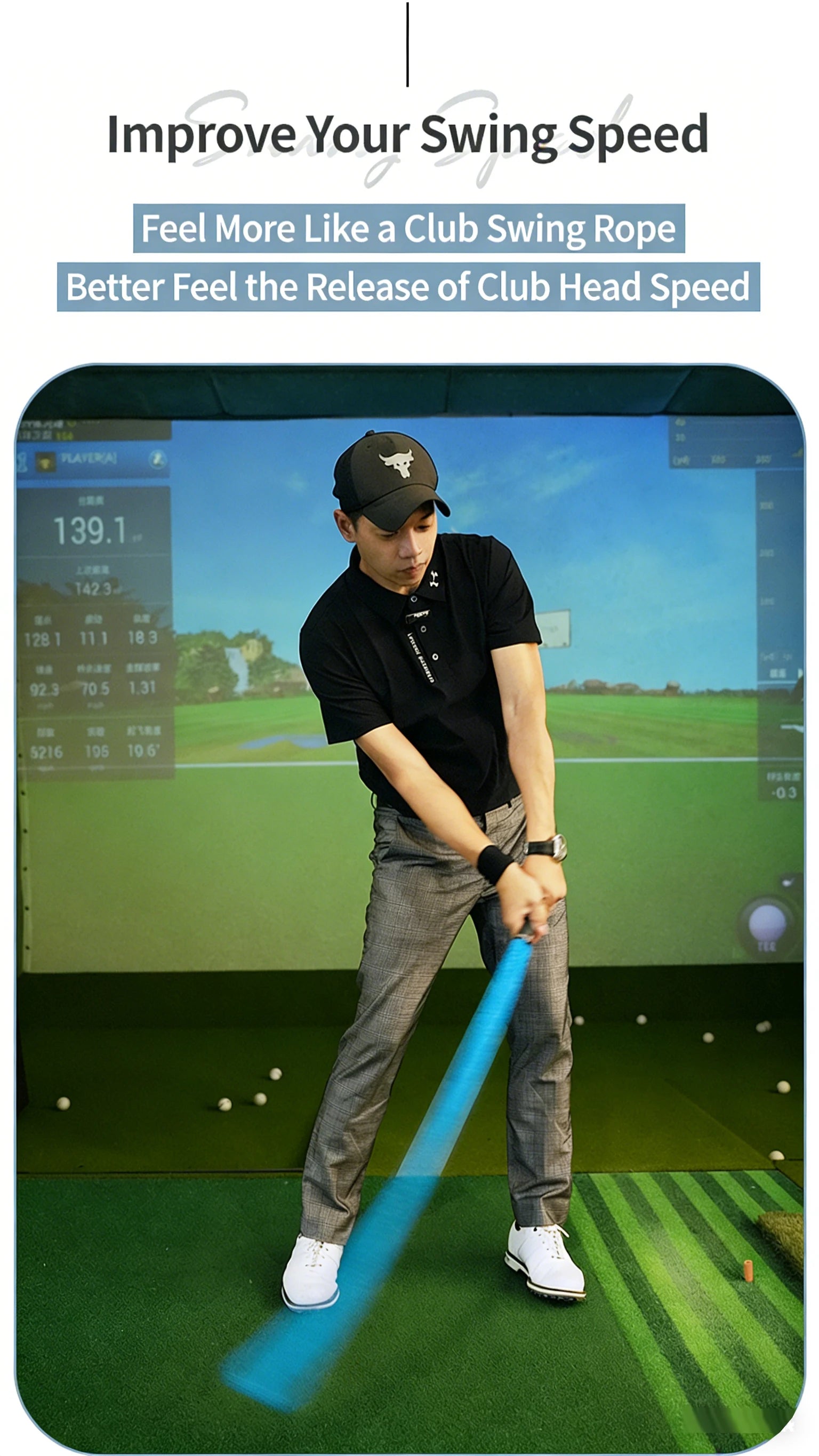 Fortgeschrittenes Golf Speed Rope Fitnesstraining Indoor und Outdoor Schwungübungstool