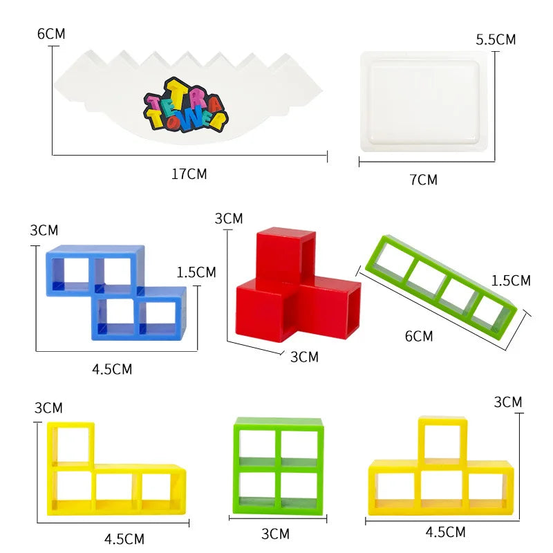 Puzzles Tetra Tower Lustiges Balance-Stapelspiel für Kinder, Erwachsene, Freunde, Teams, Wohnheime, Familien-Spieleabend, Partys, Geschenke