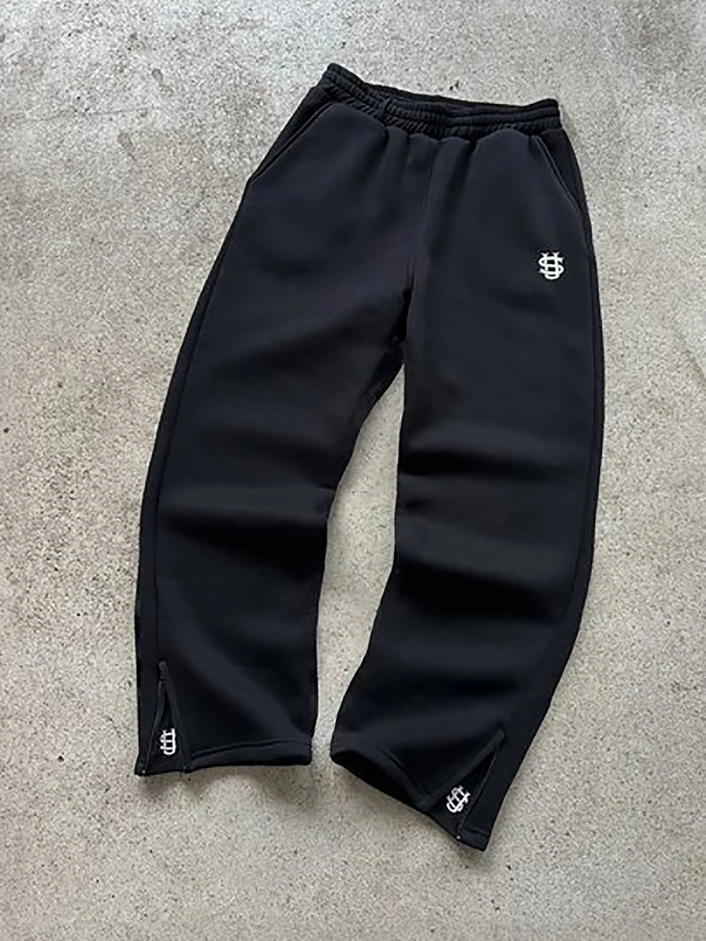 Neue Y2K Hosen Personalisierte Hosenbein Reißverschluss Stickerei Hip Hop Lässige Jogginghosen Herren Retro Straight Pants Trainingsanzug Streetwear