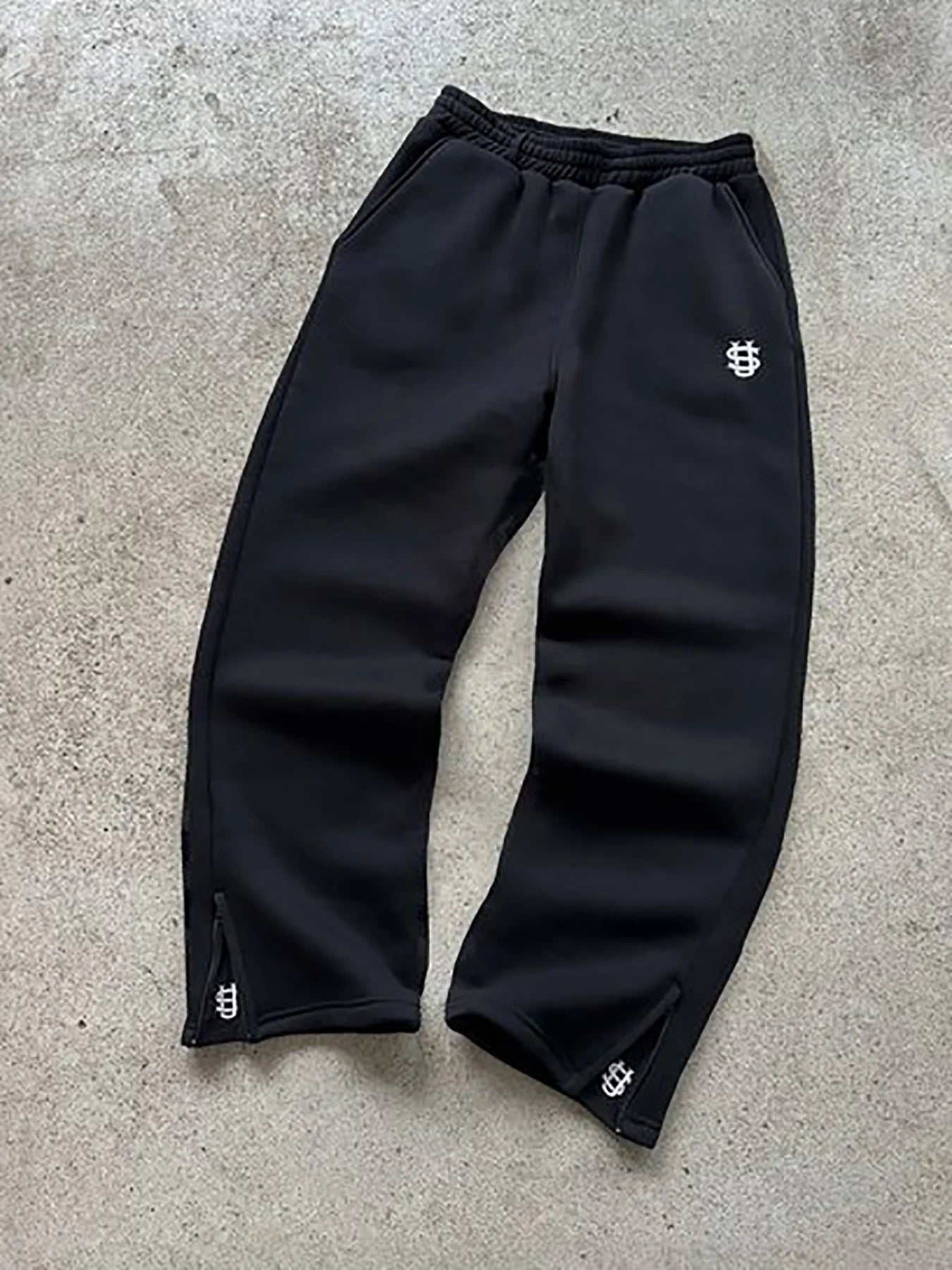 Neue Y2K Hosen Personalisierte Hosenbein Reißverschluss Stickerei Hip Hop Lässige Jogginghosen Herren Retro Straight Pants Trainingsanzug Streetwear