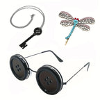 1PC/2PC Coraline Knöpfe Augen Brille Halloween Cosplay Brillen Requisiten Neuheit Lustige Brillen für Other Mother Kostüm Zubehör