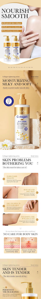 Kollagen Körperlotion zur Straffung & Hydratation – Intensive Feuchtigkeitspflege Anti-Aging-Haut für trockene, schlaffe Haut, Pflege 300g/Stück