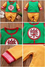 Anime Kleidung Baby Vegeta Strampler Neugeborene Kuririn Roshi Trainingsoutfit Säuglinge Kinder Halloween Cartoon Cosplay Kostüm Overall