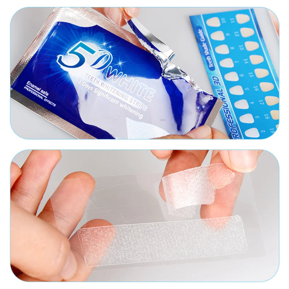 Zahnaufhellungsstreifen, weißes Zahnarzt-Kit, Mundhygiene-Pflegestreifen für Zahnveneers, Zahnarzt-Aufhellungsstreifen 3D/5D/9D