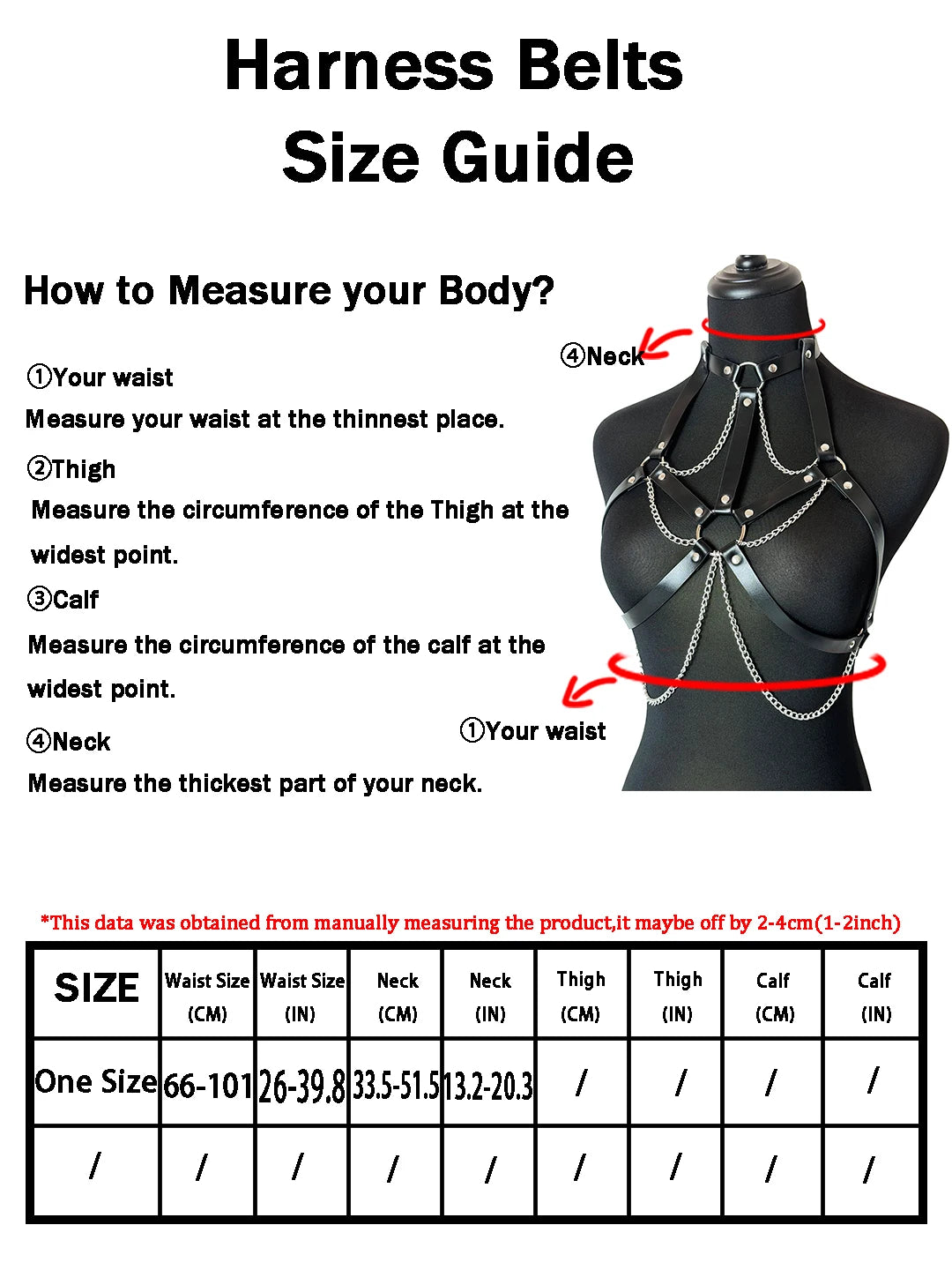 Women Fashion Belt Female Street Style Harness Adjustable Chest Belt with Chain Leather Waistband Gothic Clothing Accessories