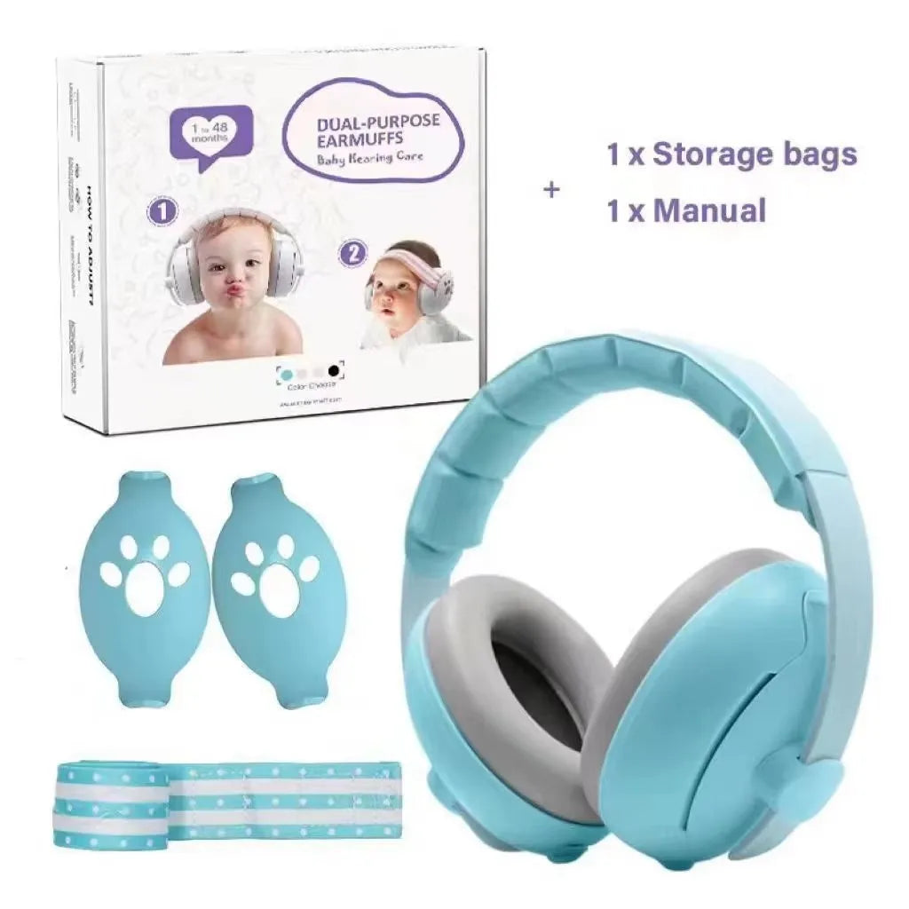 Baby-Kopfhörer mit Geräuschunterdrückung, Schlaf-Schalldämmung, Sicherheit, Lärmreduzierung, Ohrenschützer für Babys mit rutschfestem Band