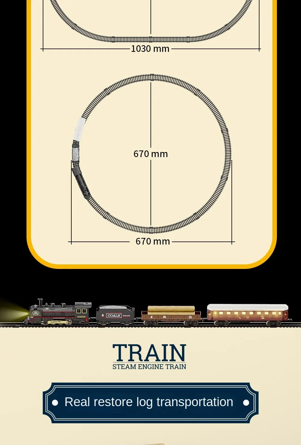 Kinder Retro Elektro-Dampfzug Schienenspielzeug Klassische Eisenbahn Güterzug Hochgeschwindigkeitsstrecken Zugmodell Jungen Spielzeug Weihnachtsgeschenk