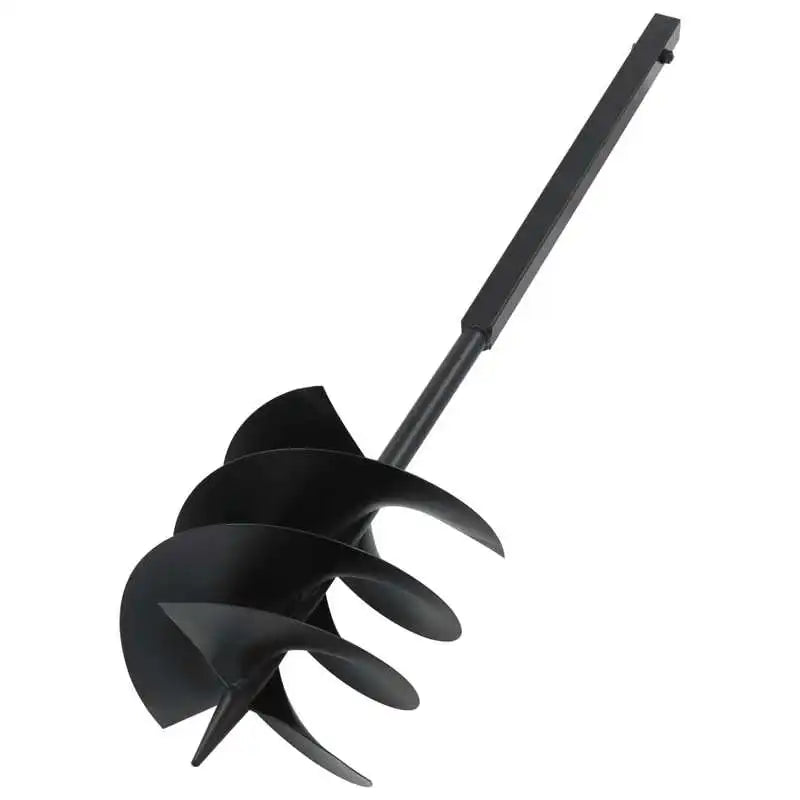 Erdbohrer aus schwarzem Stahl, 250 mm Griffdesign, robuste feste Struktur, langlebiges manuelles Werkzeug zum Graben in Garten und Hof
