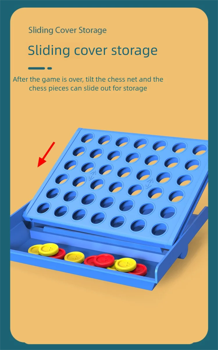 Klassisches 4-Gewinnt-Brettspiel, 4 in einer Reihe, 2 Spieler, Strategie-Puzzle-Spielzeug für Familien, Kinder, Erwachsene, robustes Kunststoffgitter-Set