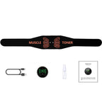 Bauchmuskelstimulator, Gewichtsgürtel, Bauchstraffungsgürtel, Muskeltrainer, Rücken-Taillen-Heimfitness, Schlankheitsmassagegerät, USB wiederaufladbar