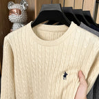 Luxus Herrenmarke Frühling Hochwertiger Strickpullover Rundhals Jacquard-Stickerei Langarm Pullover Freizeit Mode Herren C