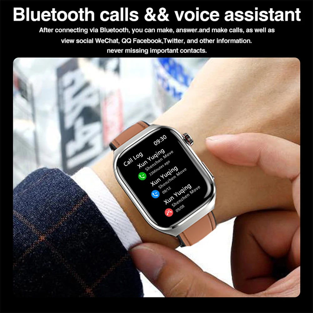 2026 Neue Pflegegrad-Harnsäure-Blutfettwerte Smartwatch Herren EKG+PPG Blutdruck Herzfrequenz Bluetooth Anruf Gesundheits-Smartwatch