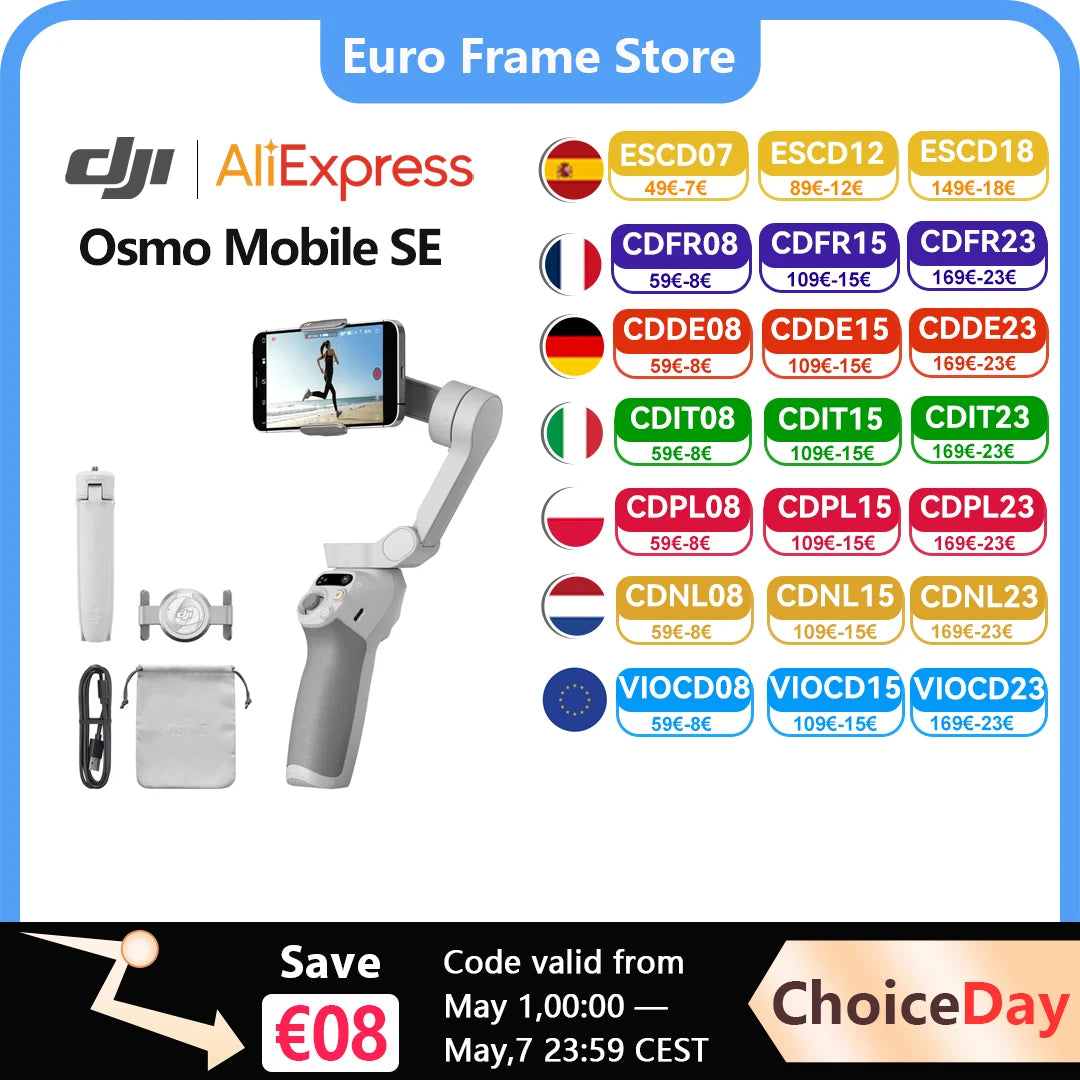 DJI OM s'osmo Mobile SE Handheld Gimbal Active Track Magnetisches Design Schnelles Scrollen DJI Brandneu Original auf Lager