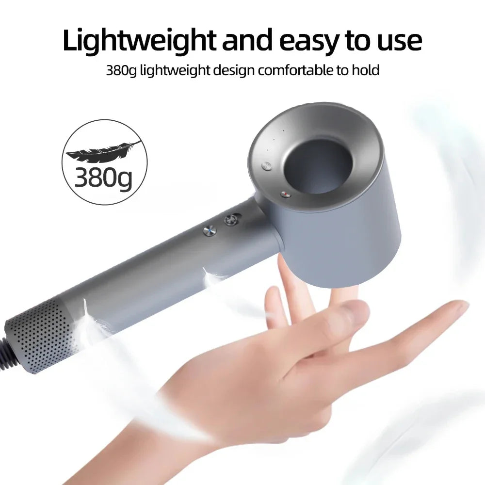 1600W Professioneller Haartrockner mit Negativ-Ionen, 220V, ohne Rotorblätter, Hochgeschwindigkeits-Haartrockner für den Haushalt, Salon-Stil-Werkzeug