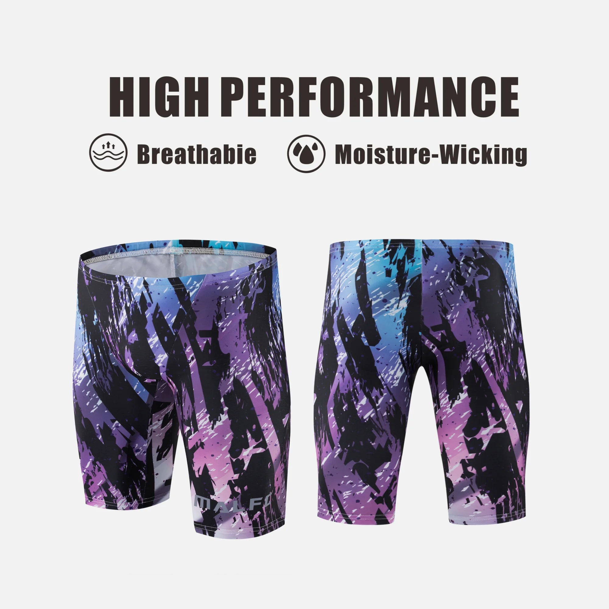 MALFC Sommer Herren Badehose Trainings-Badehose Schnelltrocknend Strand Badehose Schwimmbekleidung Sport-Tights Surf-Shorts