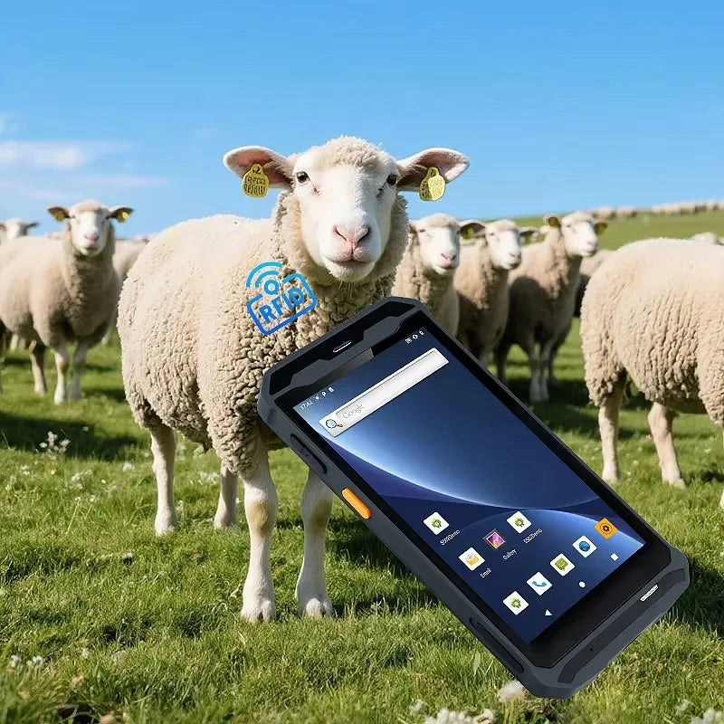 Handheld 125kHz-134,2kHz RFID Tierohrmarkenleser Android PDAs Scanner für Rinder-/Ziegenmilchviehbetriebe und Viehbestandsdatenmanagement