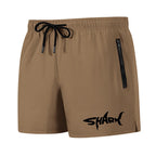 Hai-Grafik Herren Badeshorts Sommer Lässige Strandshorts mit Netzfutter Reißverschlusstaschen Schnell trocknende Badehose