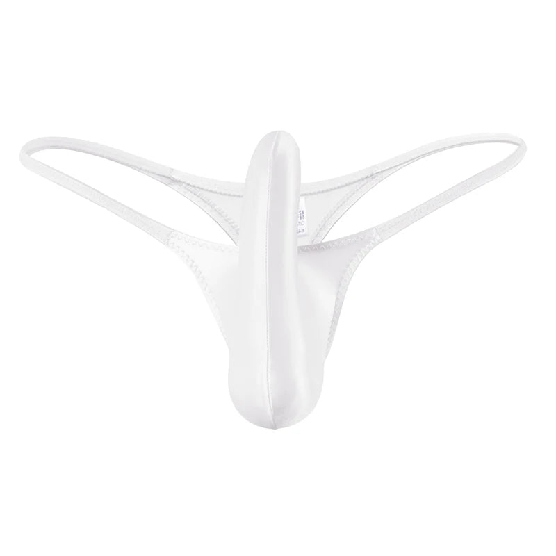 YAULAANG Sexy Herren Glanz Gay Unterwäsche Öliger G-String Tanga Glänzend niedrige Taille Hohe Elastizität Herren Dessous