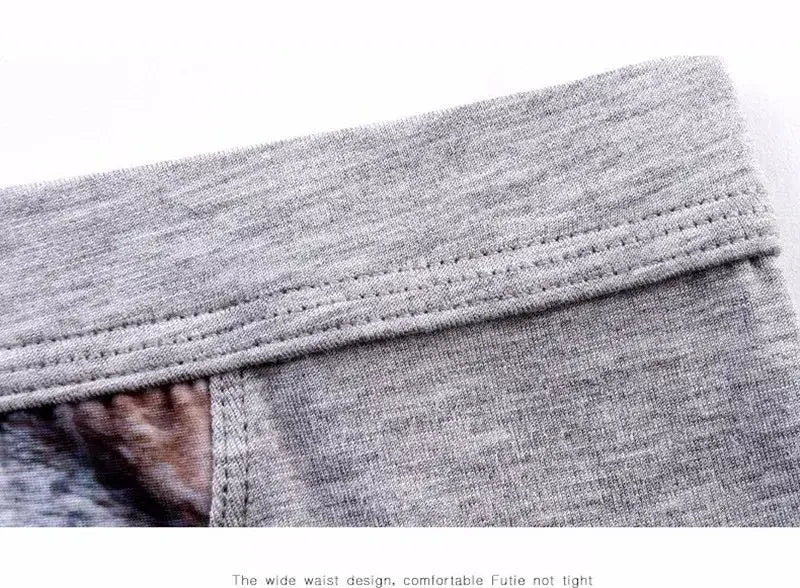 Herren Einzigartige 3D-gedruckte Wolfs-Adlerkopf-Flachwinkel-Hose mittelhohe Boxershorts Atmungsaktives gestricktes Modal-Gewebe