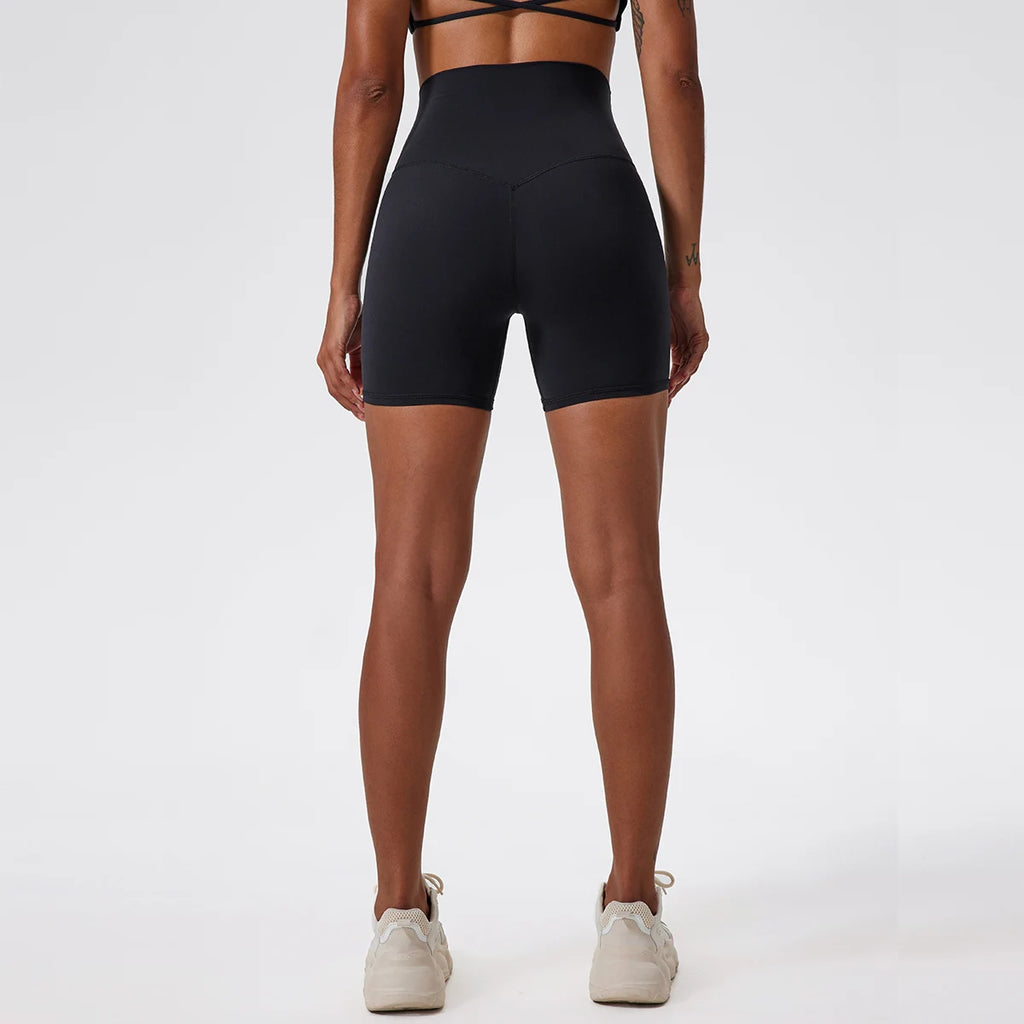Hearuisavy Damen Yoga Shorts Sommer Soft Buttock Lift Gym Leggings High Waist Sport Shorts Damen Running Workout Shorts Female