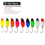 7/9/10 Stück Forellenköder 2,5g/2,6g/3g/3,2g/3,5g/5g Metalllöffel Angelköder Wobbler Casting Jigging Angelzubehör Pesca Döbel