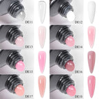 24-teiliges Set 20ml Poly Nail Extension Gel Kit Mini-UV-Lampe Versiegelung mit Basislack Überlack Professionelles Poly-UV-Nagelgel-Kit Starter-Kit